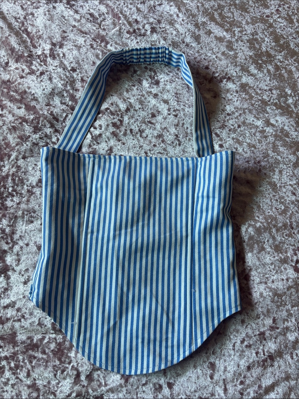Whitefox Striped Blue Canvas Corset